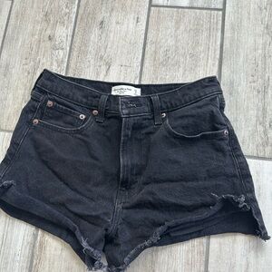 Women's Black Denim Shorts